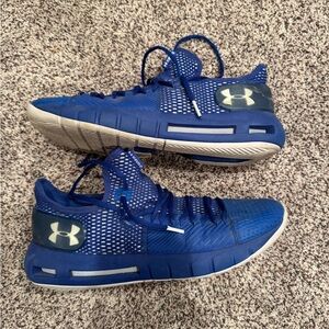 Under Armour Blue and White Basketball Shoes